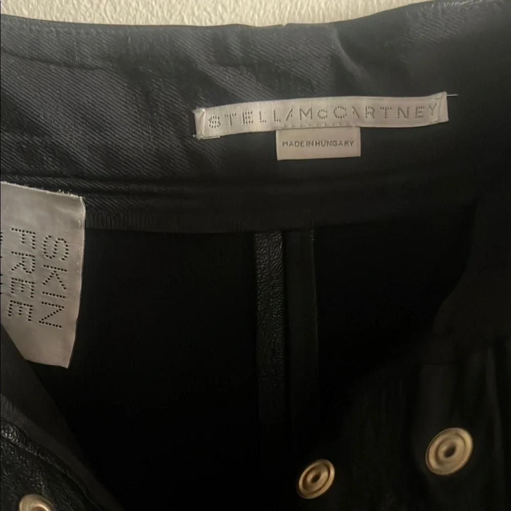 Stella McCartney Black Leather Shorts - Picture 2 of 6